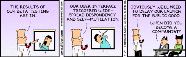Dilbert on Usability testing